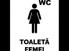 Indicator alb toaleta pentru femei